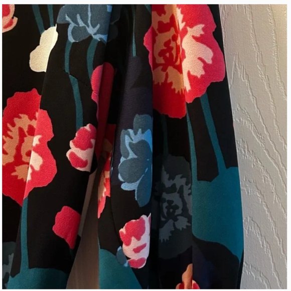 kate spade viney floral fluid shirtdress size small nwot - Picture 10 of 16